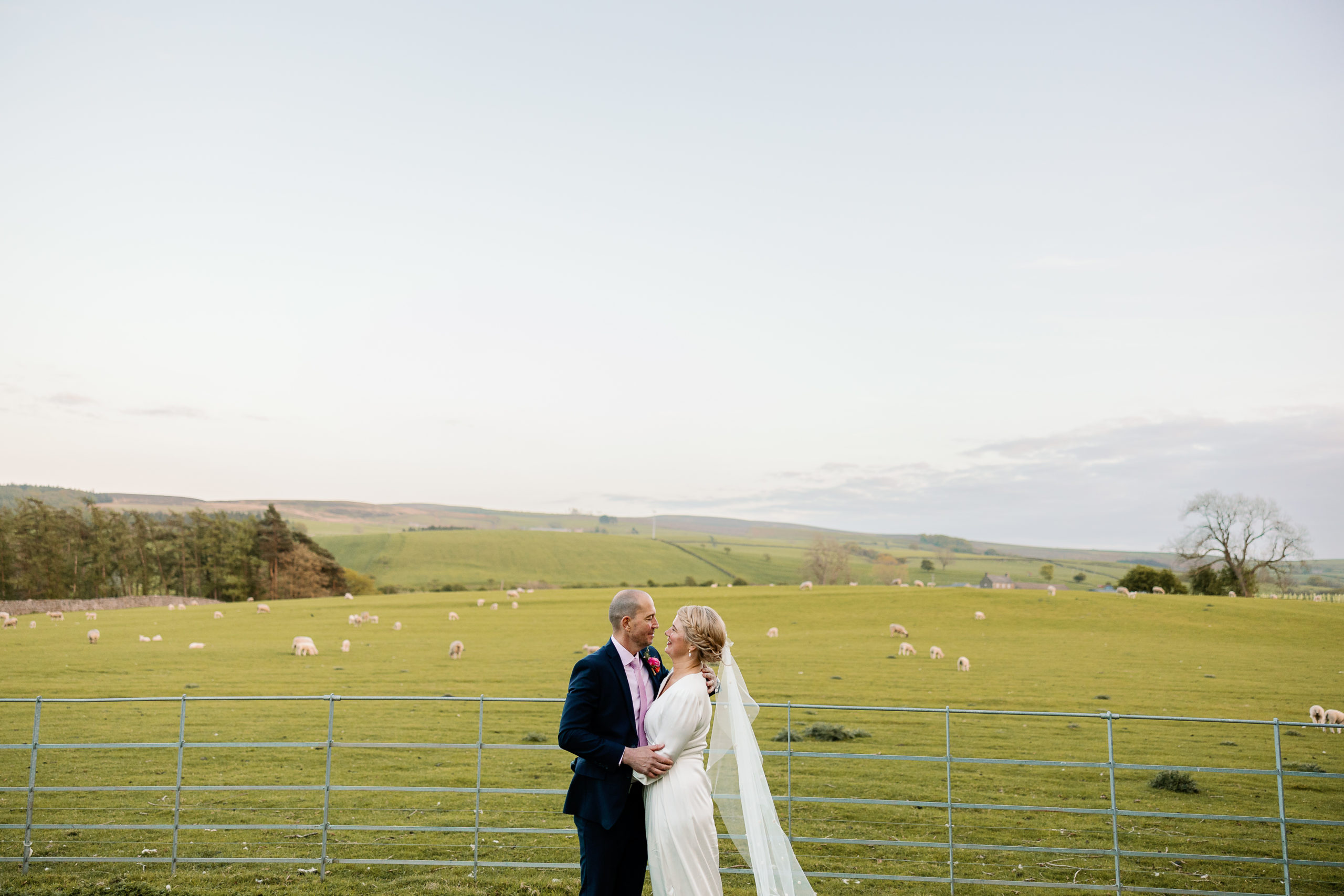 Bride and groom on the Yorkshire Moors