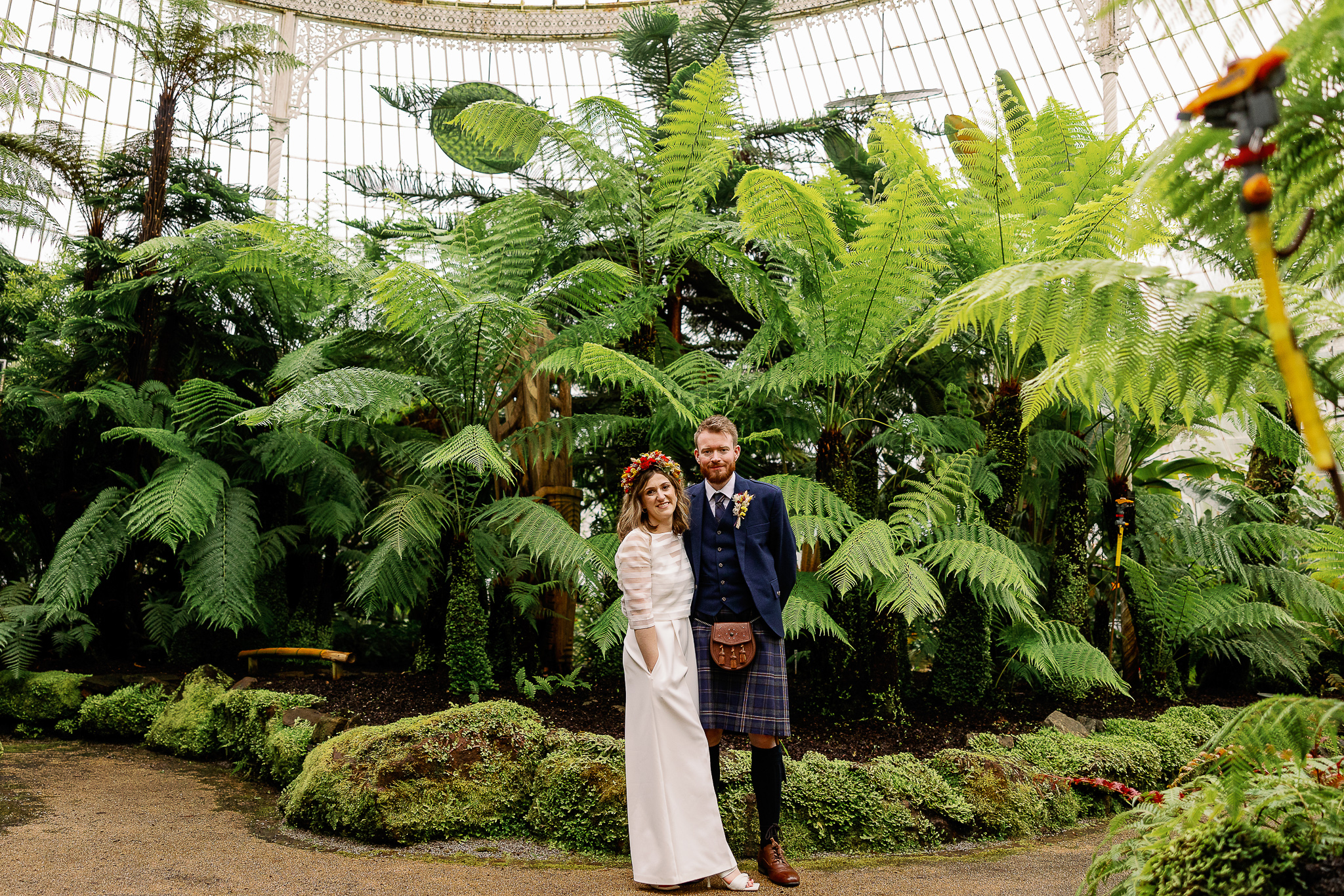 Just married at Kibble Palace in Glasgow 