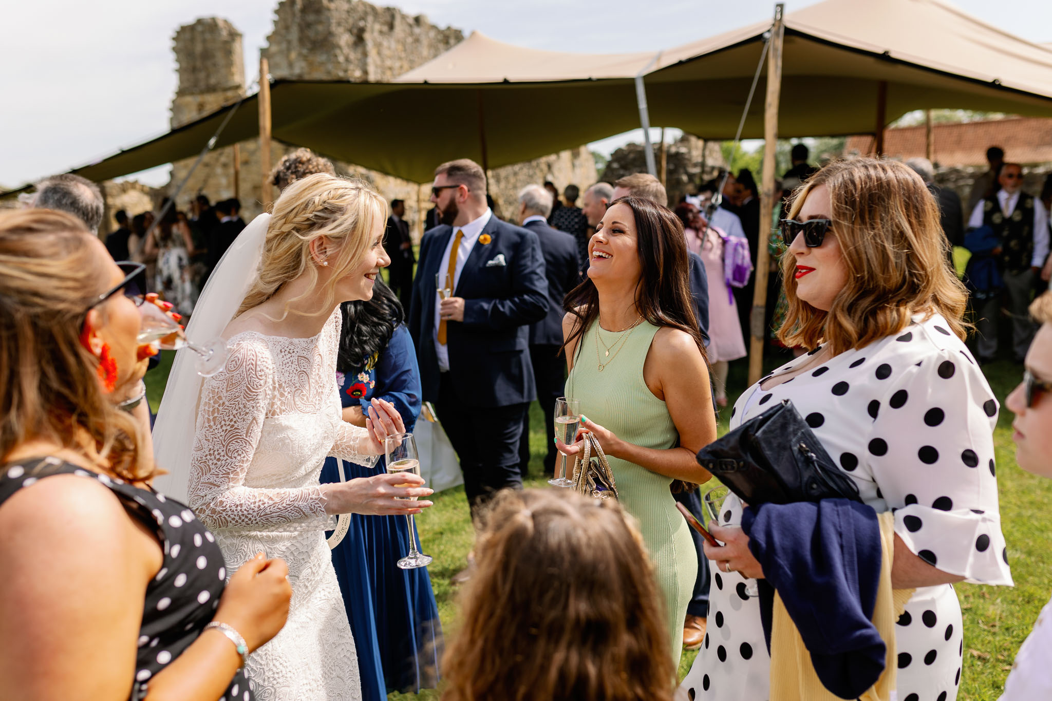 Candid pictures of wedding guests in York 