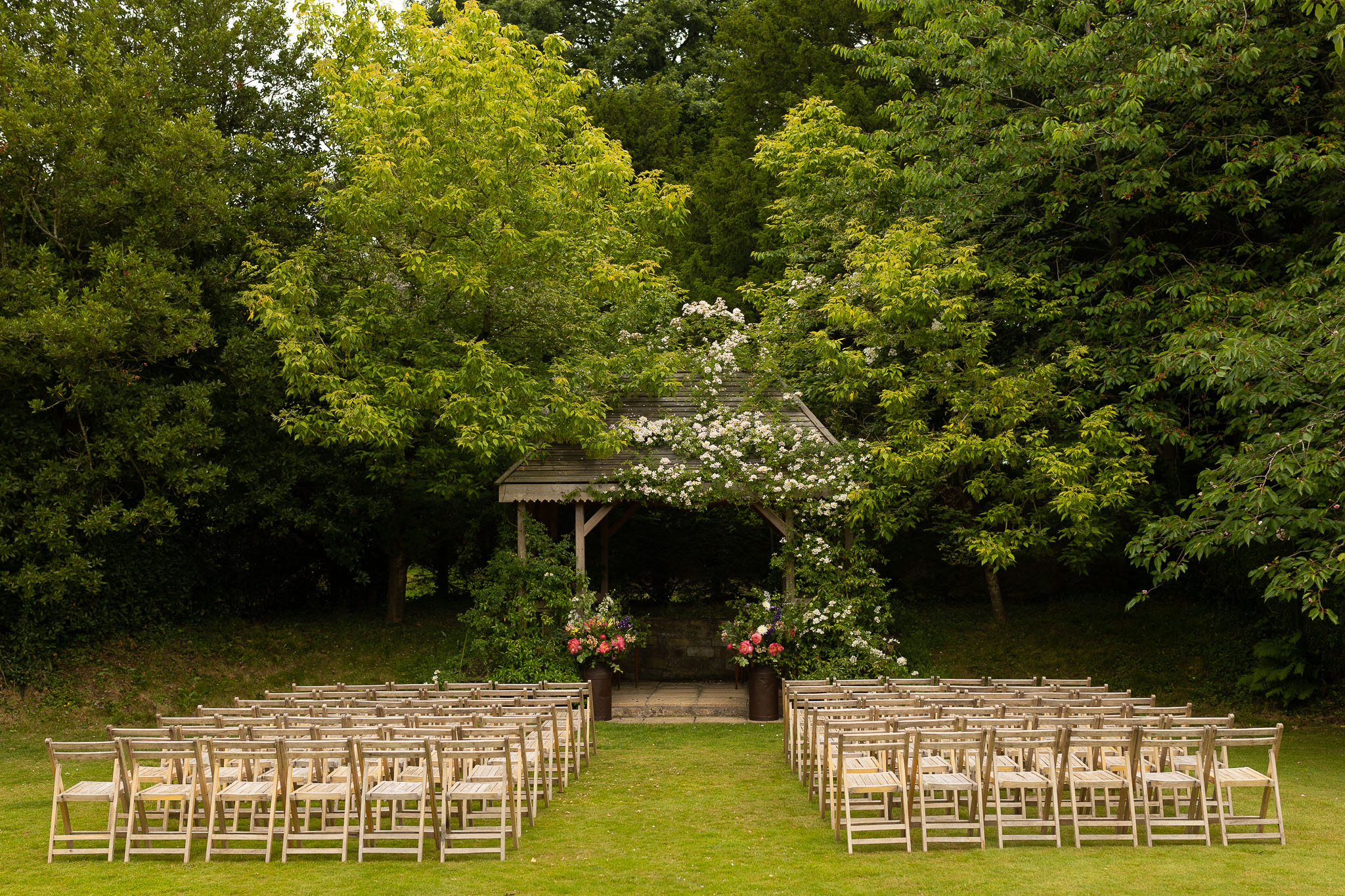 Outdoor Wedding Cermony at Pennard House in Somerset