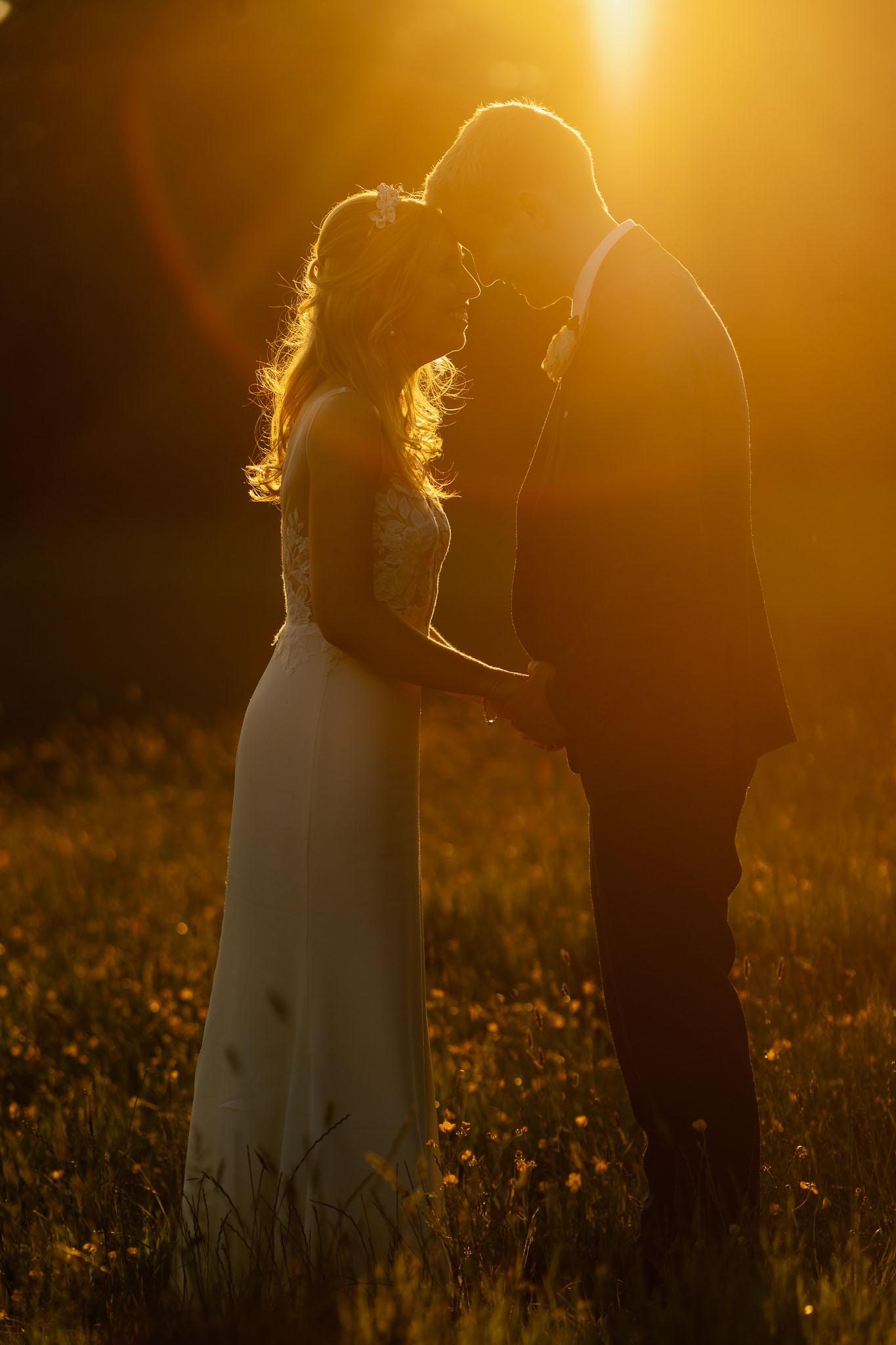 Golden Hour at a wedding in Lancashire