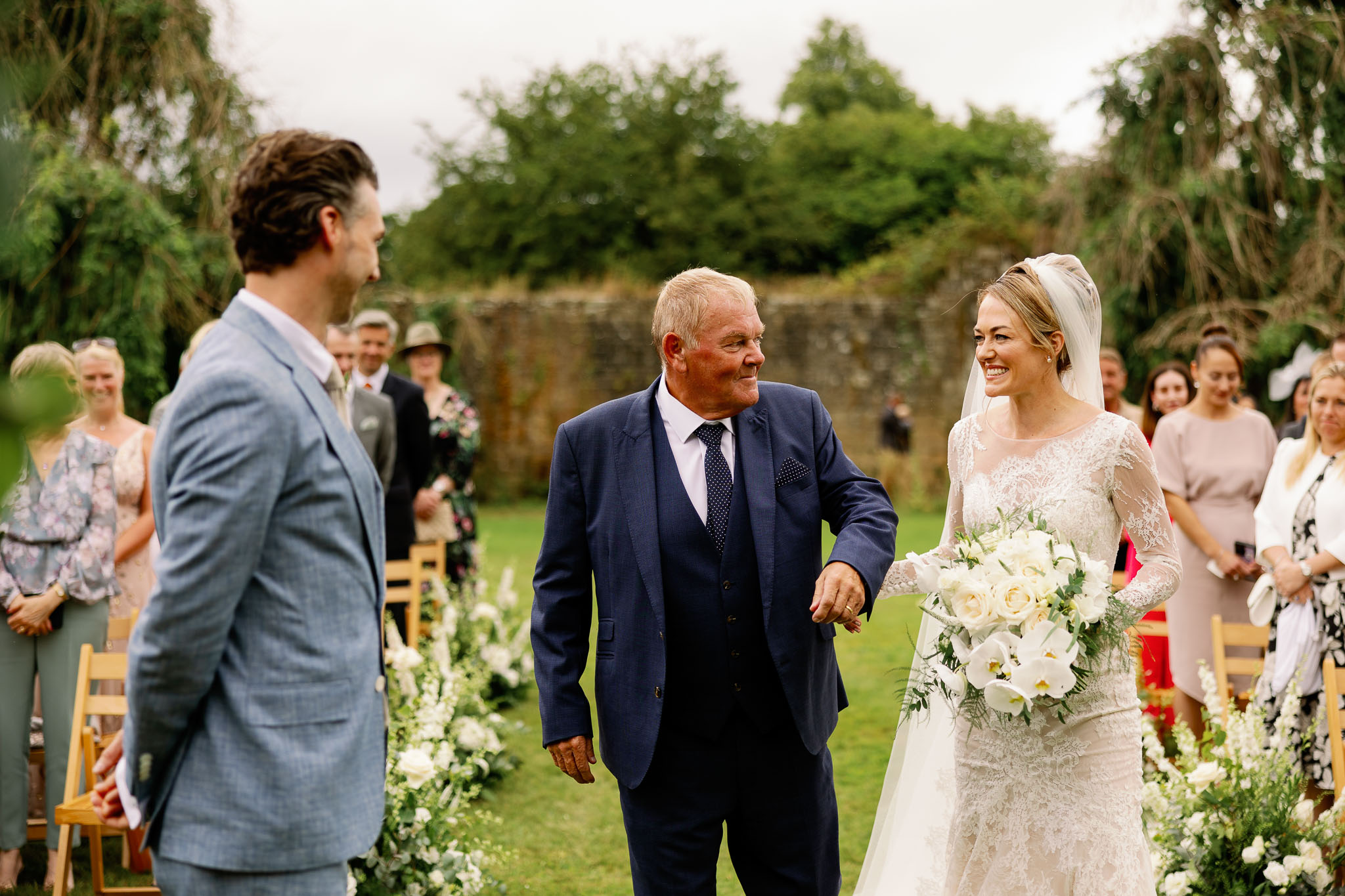 Outdoor Wedding Ceremony and Wills Marquee Reception at Jervaulx Abbey
