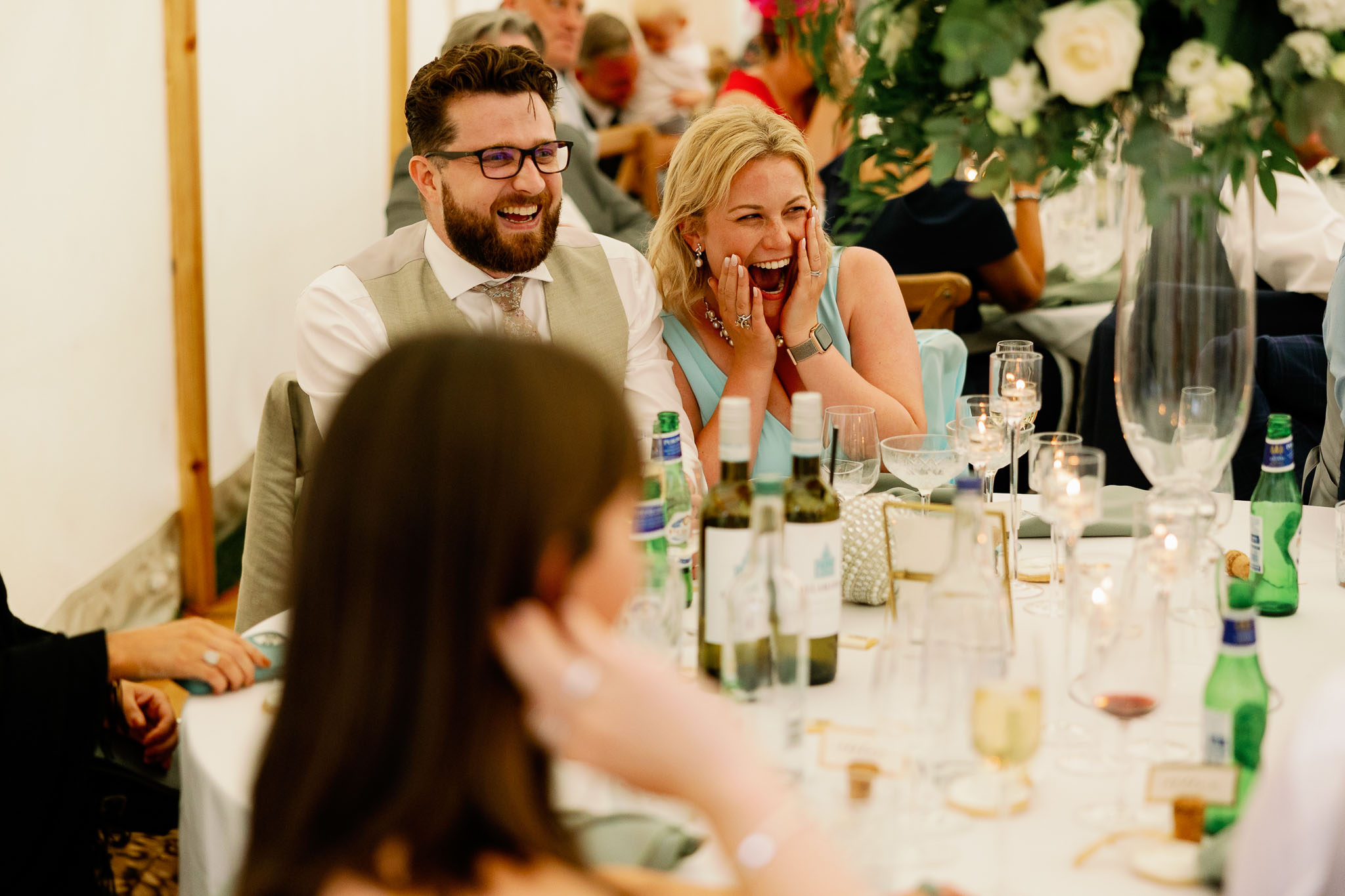 Natural and fun speeches at a wedding