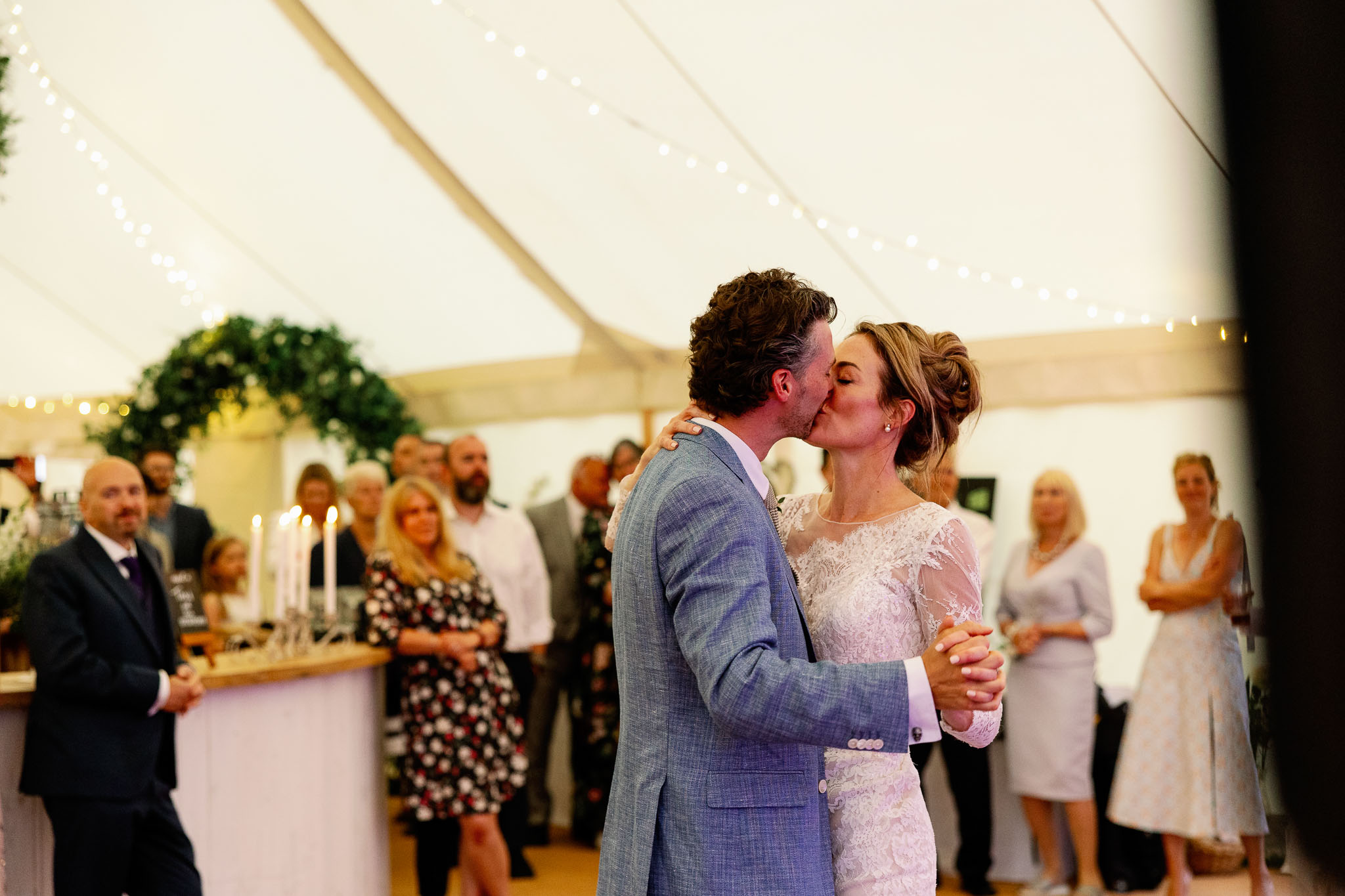 First Wedding Dance at a marquee wedding in Yorkshire 