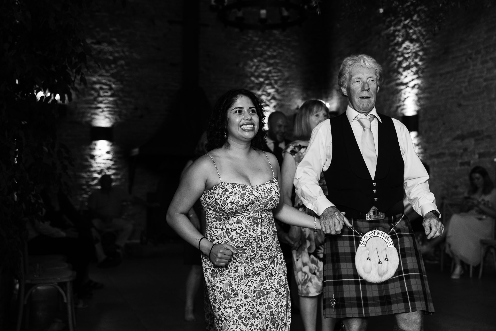 Scottish Wedding Dancing in a barn