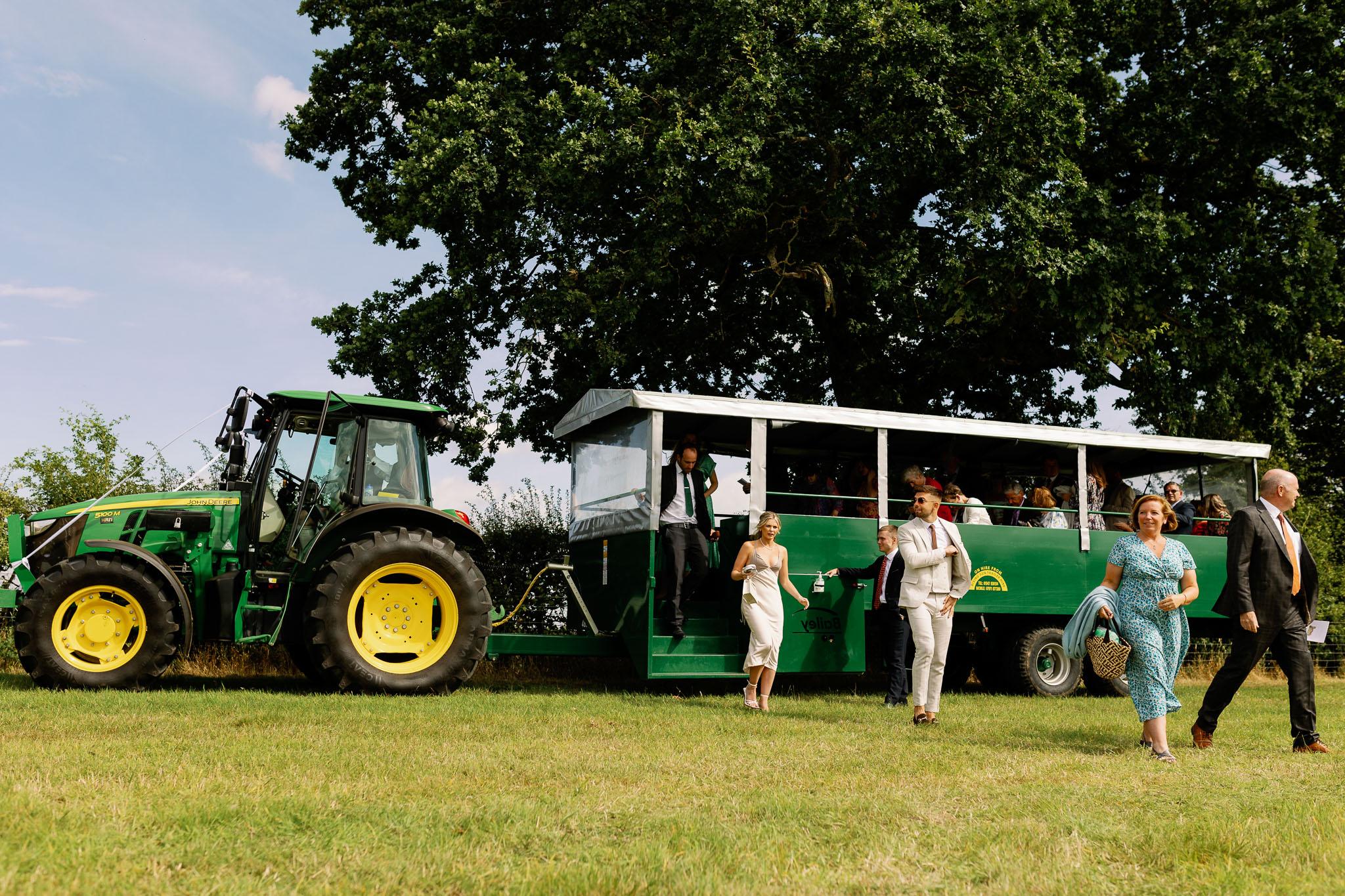 Tractor Transport to a Garden wedding in Yorkshire 
