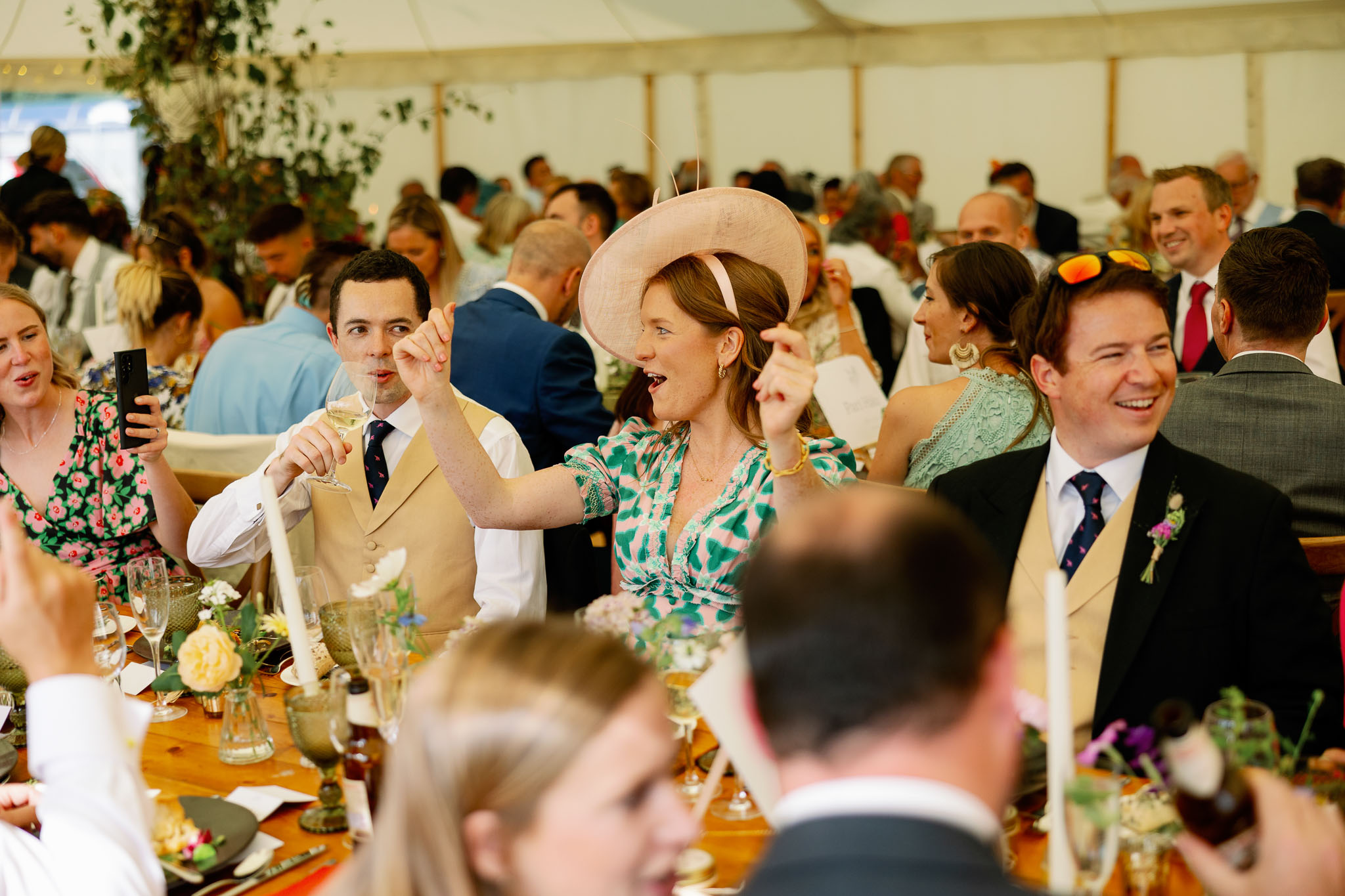 Marquee Garden Wedding Natural and Candid wedding pictures in Yorkshire 