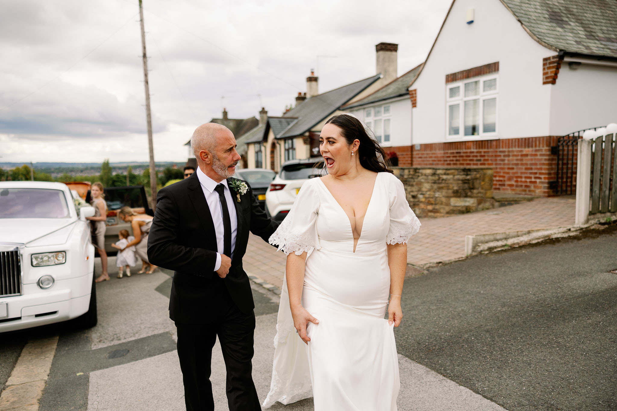 Fun Pictures of a bride and her father