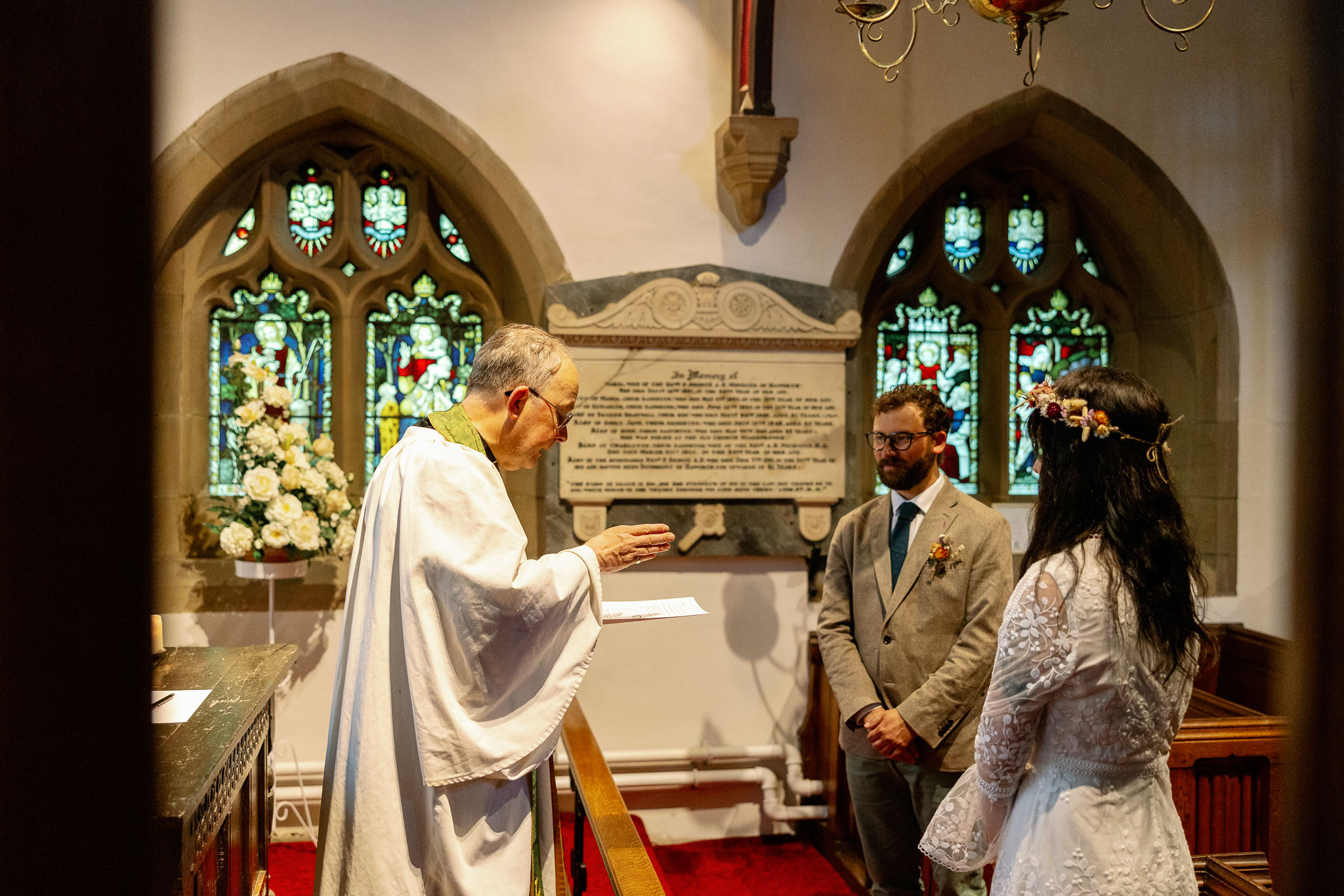 Church Haworth Wedding Blessing in West Yorkshire 