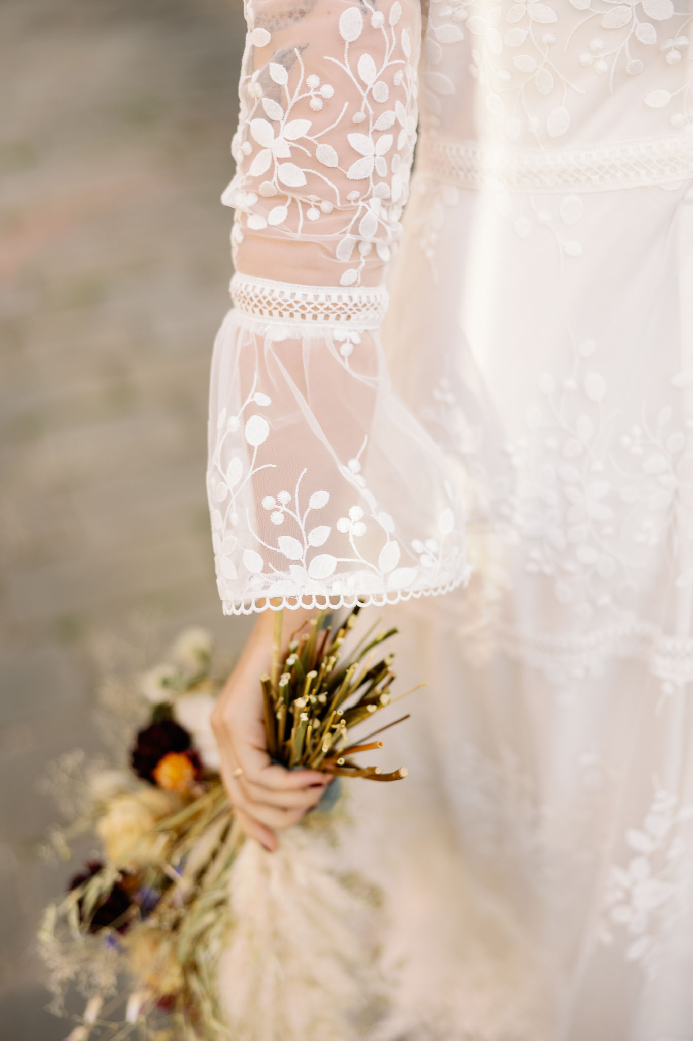 Boho Wedding Dress sleeve